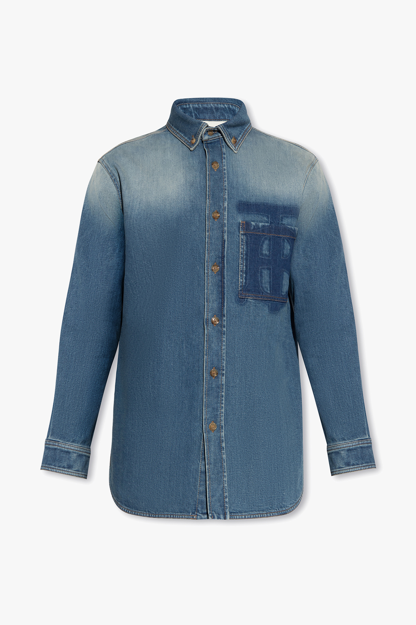 Burberry denim shirt best sale